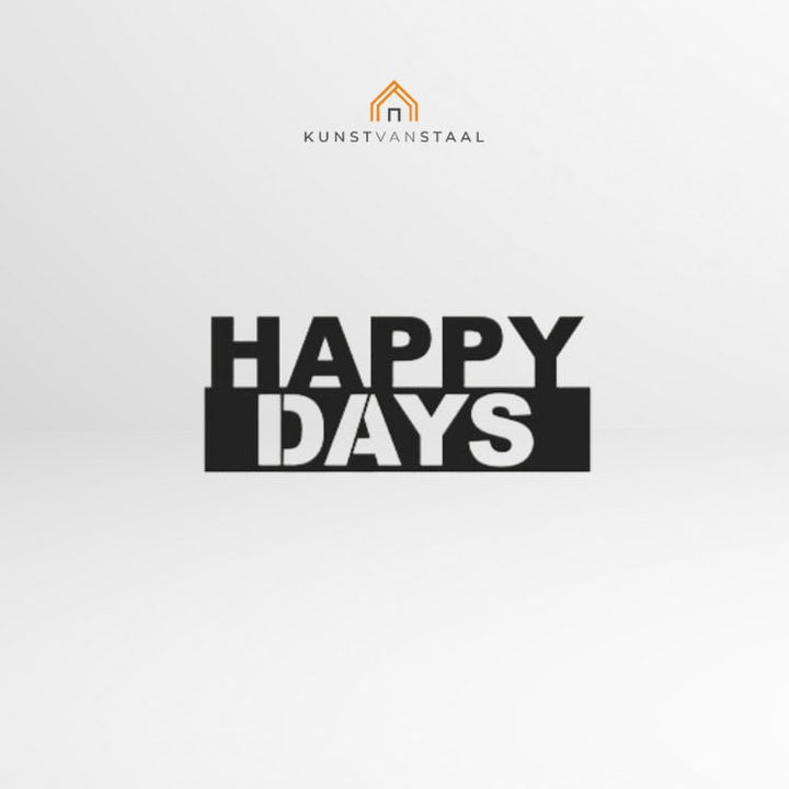 Metalen letters 'Happy Days'