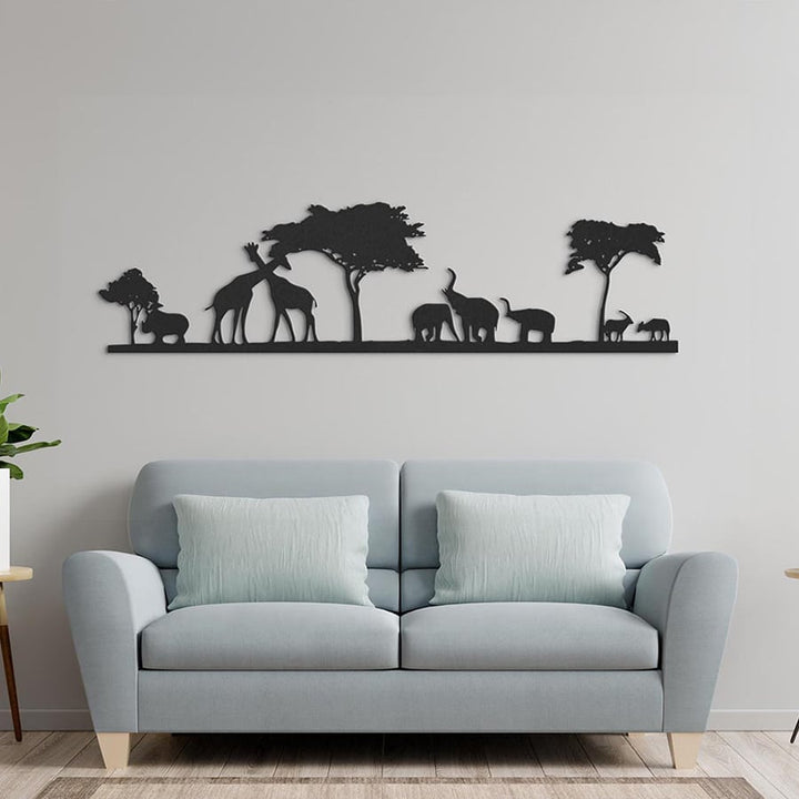 Metalen wanddecoratie "Safari"